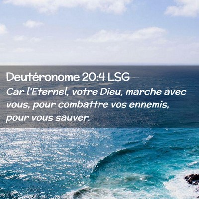 Picture 02 - Deutéronome 20:4 LSG - Car l'Eternel, votre Dieu, marche avec vous, pour - Bible Verse Picture