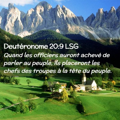 Picture 02 - Deutéronome 20:9 LSG - Quand les officiers auront achevé de parler au - Bible Verse Picture