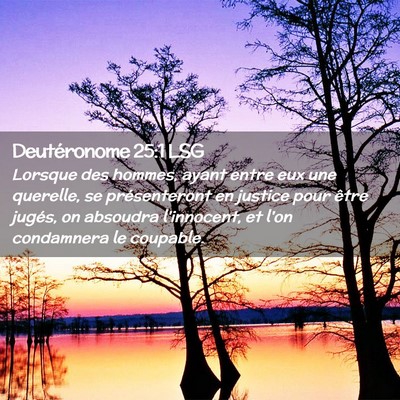 Picture 02 - Deutéronome 25:1 LSG - Lorsque des hommes, ayant entre eux une querelle, - Bible Verse Picture