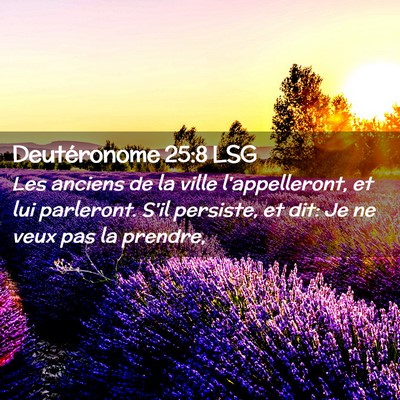 Picture 02 - Deutéronome 25:8 LSG - Les anciens de la ville l'appelleront, et lui - Bible Verse Picture
