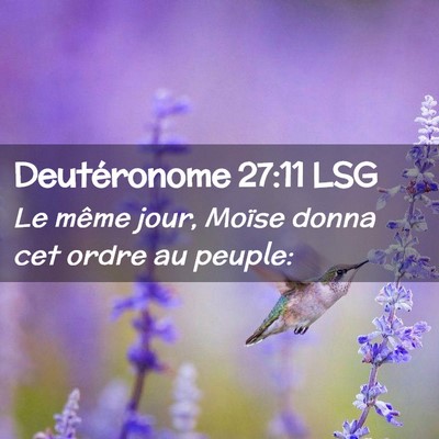Picture 02 - Deutéronome 27:11 LSG - Le même jour, Moïse donna cet ordre au - Bible Verse Picture