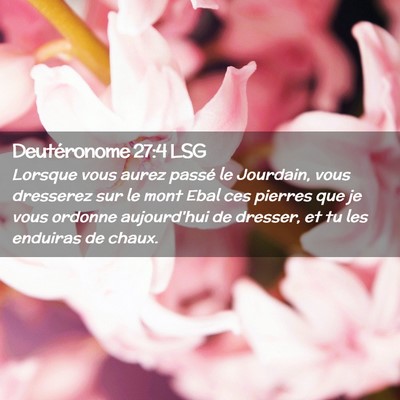 Picture 02 - Deutéronome 27:4 LSG - Lorsque vous aurez passé le Jourdain, vous - Bible Verse Picture