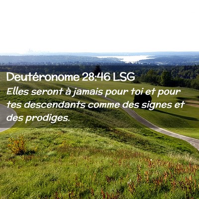 Picture 02 - Deutéronome 28:46 LSG - Elles seront à jamais pour toi et pour tes - Bible Verse Picture