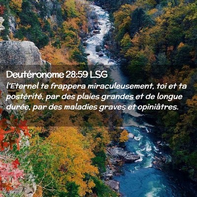 Picture 02 - Deutéronome 28:59 LSG - l'Eternel te frappera miraculeusement, toi et ta - Bible Verse Picture