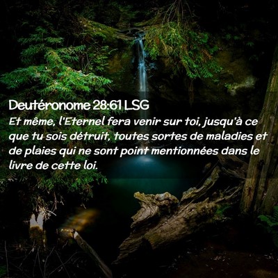 Picture 02 - Deutéronome 28:61 LSG - Et même, l'Eternel fera venir sur toi, jusqu'à - Bible Verse Picture