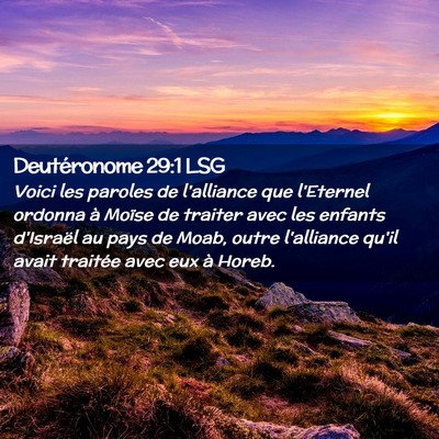 Picture 02 - Deutéronome 29:1 LSG - Voici les paroles de l'alliance que l'Eternel - Bible Verse Picture