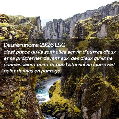 Picture 02 - Deutéronome 29:26 LSG - c'est parce qu'ils sont allés servir d'autres - Bible Verse Picture