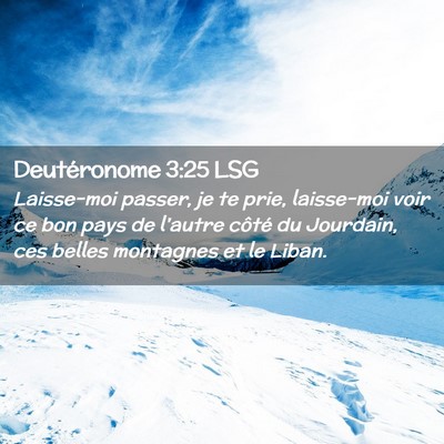 Picture 02 - Deutéronome 3:25 LSG - Laisse-moi passer, je te prie, laisse-moi voir ce - Bible Verse Picture