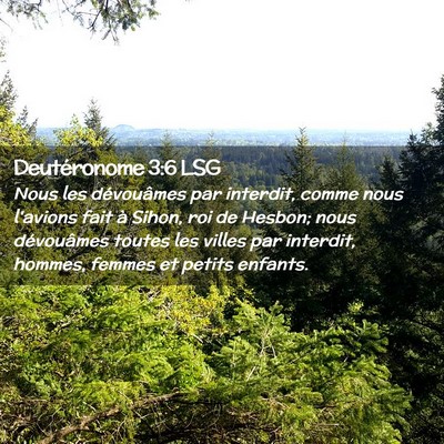 Picture 02 - Deutéronome 3:6 LSG - Nous les dévouâmes par interdit, comme nous - Bible Verse Picture
