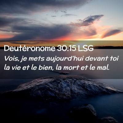 Picture 02 - Deutéronome 30:15 LSG - Vois, je mets aujourd'hui devant toi la vie et le - Bible Verse Picture
