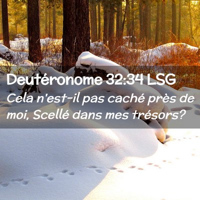 Picture 02 - Deutéronome 32:34 LSG - Cela n'est-il pas caché près de moi, Scellé - Bible Verse Picture