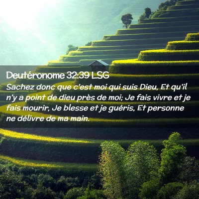 Picture 02 - Deutéronome 32:39 LSG - Sachez donc que c'est moi qui suis Dieu, Et qu'il - Bible Verse Picture