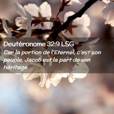 Picture 02 - Deutéronome 32:9 LSG - Car la portion de l'Eternel, c'est son peuple, - Bible Verse Picture