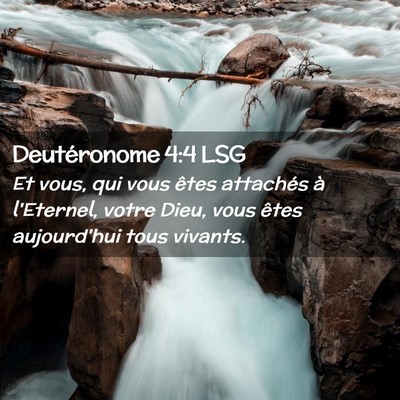 Picture 02 - Deutéronome 4:4 LSG - Et vous, qui vous êtes attachés à l'Eternel, - Bible Verse Picture