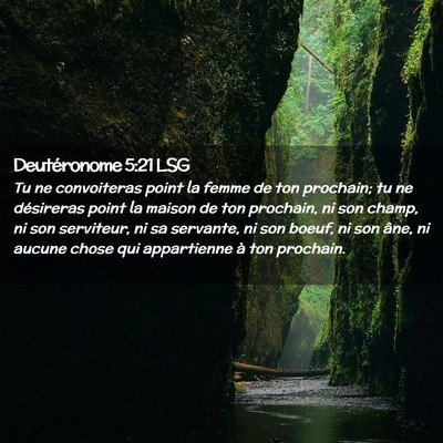 Picture 02 - Deutéronome 5:21 LSG - Tu ne convoiteras point la femme de ton prochain; - Bible Verse Picture