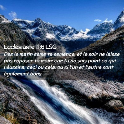 Picture 02 - Ecclésiaste 11:6 LSG - Dès le matin sème ta semence, et le soir ne - Bible Verse Picture