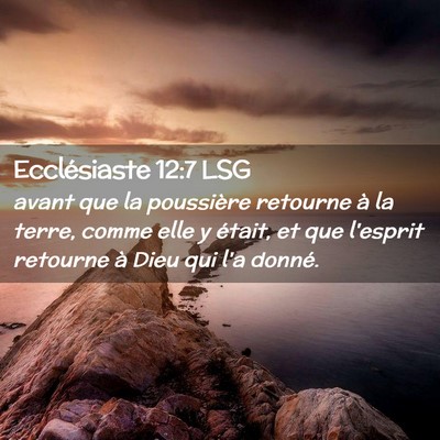 Picture 02 - Ecclésiaste 12:7 LSG - avant que la poussière retourne à la terre, - Bible Verse Picture