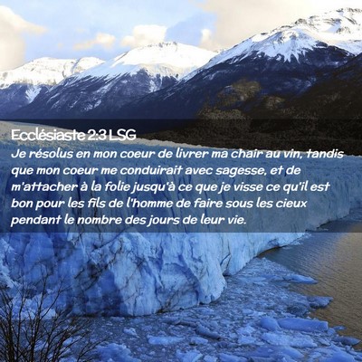Picture 02 - Ecclésiaste 2:3 LSG - Je résolus en mon coeur de livrer ma chair au - Bible Verse Picture