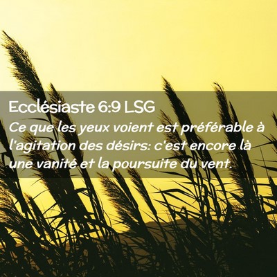 Picture 02 - Ecclésiaste 6:9 LSG - Ce que les yeux voient est préférable à - Bible Verse Picture