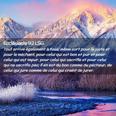 Picture 02 - Ecclésiaste 9:2 LSG - Tout arrive également à tous; même sort pour - Bible Verse Picture
