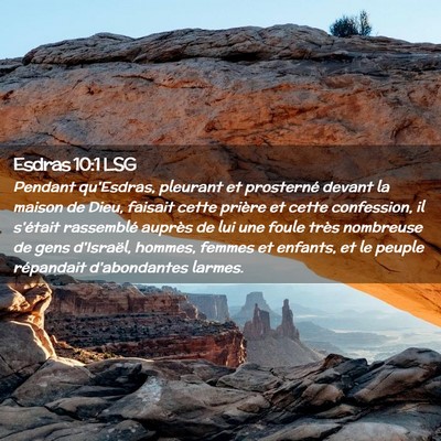 Picture 02 - Esdras 10:1 LSG - Pendant qu'Esdras, pleurant et prosterné devant - Bible Verse Picture