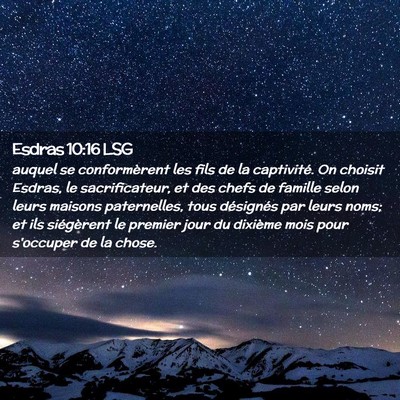 Picture 02 - Esdras 10:16 LSG - auquel se conformèrent les fils de la - Bible Verse Picture
