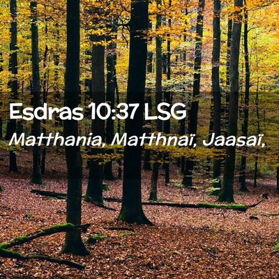 Picture 02 - Esdras 10:37 LSG - Matthania, Matthnaï, - Bible Verse Picture