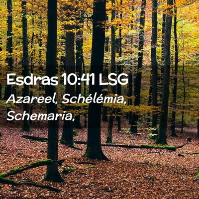 Picture 02 - Esdras 10:41 LSG - Azareel, Schélémia, - Bible Verse Picture