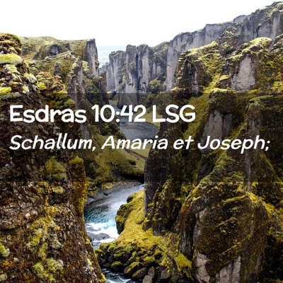 Picture 02 - Esdras 10:42 LSG - Schallum, Amaria et - Bible Verse Picture