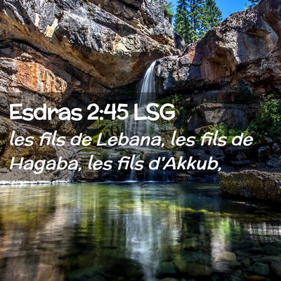 Picture 02 - Esdras 2:45 LSG - les fils de Lebana, les fils de Hagaba, les fils - Bible Verse Picture