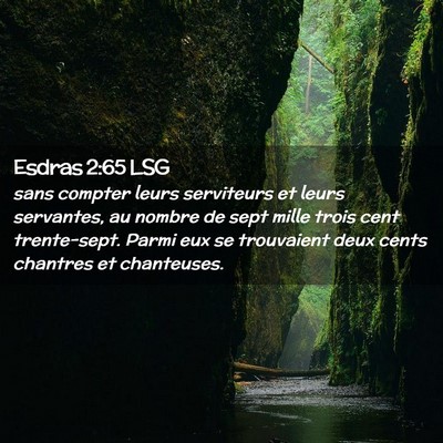 Picture 02 - Esdras 2:65 LSG - sans compter leurs serviteurs et leurs servantes, - Bible Verse Picture