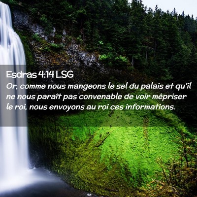 Picture 02 - Esdras 4:14 LSG - Or, comme nous mangeons le sel du palais et qu'il - Bible Verse Picture