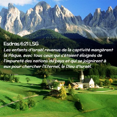 Picture 02 - Esdras 6:21 LSG - Les enfants d'Israël revenus de la captivité - Bible Verse Picture