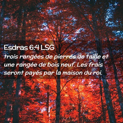 Picture 02 - Esdras 6:4 LSG - trois rangées de pierres de taille et une - Bible Verse Picture