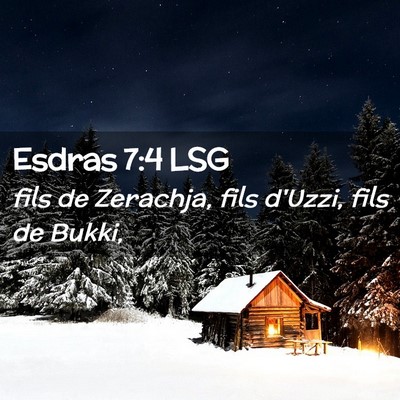 Picture 02 - Esdras 7:4 LSG - fils de Zerachja, fils d'Uzzi, fils de - Bible Verse Picture