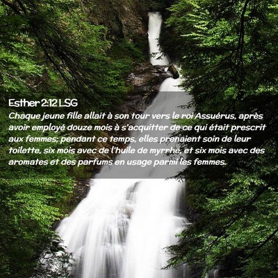 Picture 02 - Esther 2:12 LSG - Chaque jeune fille allait à son tour vers le roi - Bible Verse Picture