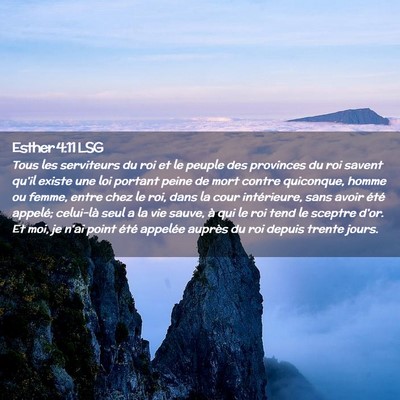 Picture 02 - Esther 4:11 LSG - Tous les serviteurs du roi et le peuple des - Bible Verse Picture