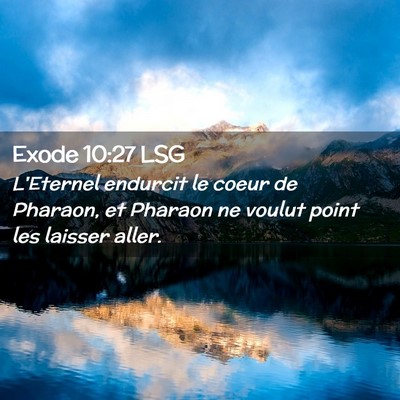 Picture 02 - Exode 10:27 LSG - L'Eternel endurcit le coeur de Pharaon, et - Bible Verse Picture