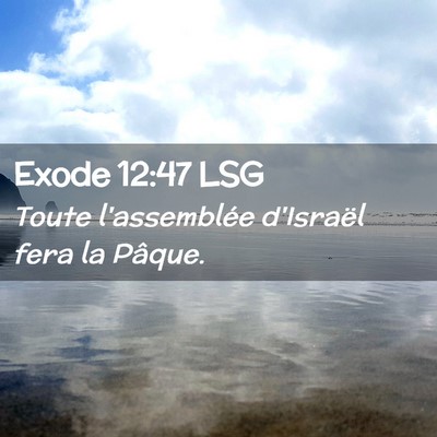 Picture 02 - Exode 12:47 LSG - Toute l'assemblée d'Israël fera la - Bible Verse Picture