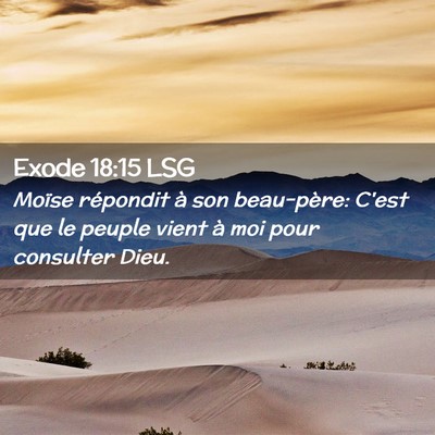 Picture 02 - Exode 18:15 LSG - Moïse répondit à son beau-père: C'est que le - Bible Verse Picture