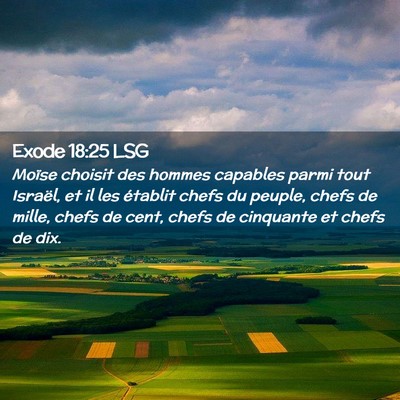 Picture 02 - Exode 18:25 LSG - Moïse choisit des hommes capables parmi tout - Bible Verse Picture