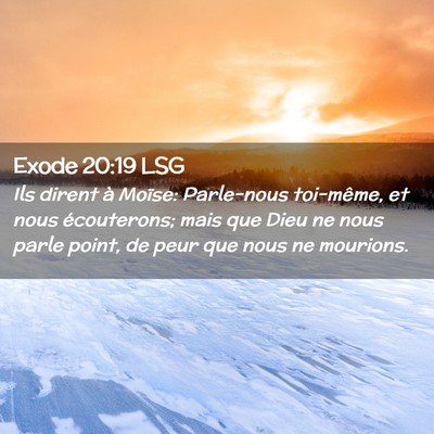 Picture 02 - Exode 20:19 LSG - Ils dirent à Moïse: Parle-nous toi-même, et - Bible Verse Picture