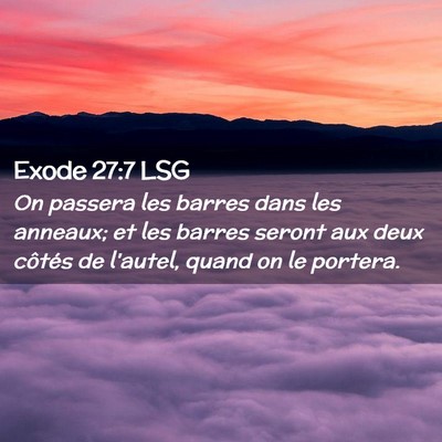 Picture 02 - Exode 27:7 LSG - On passera les barres dans les anneaux; et les - Bible Verse Picture