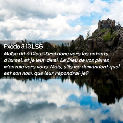 Picture 02 - Exode 3:13 LSG - Moïse dit à Dieu: J'irai donc vers les enfants - Bible Verse Picture
