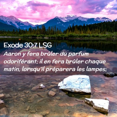 Picture 02 - Exode 30:7 LSG - Aaron y fera brûler du parfum odoriférant; il - Bible Verse Picture