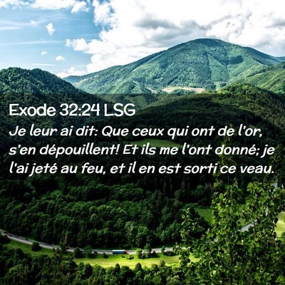 Picture 02 - Exode 32:24 LSG - Je leur ai dit: Que ceux qui ont de l'or, s'en - Bible Verse Picture