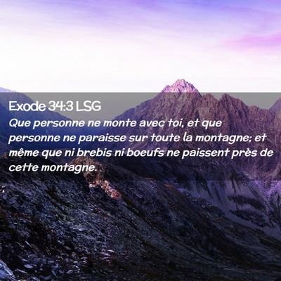 Picture 02 - Exode 34:3 LSG - Que personne ne monte avec toi, et que personne - Bible Verse Picture