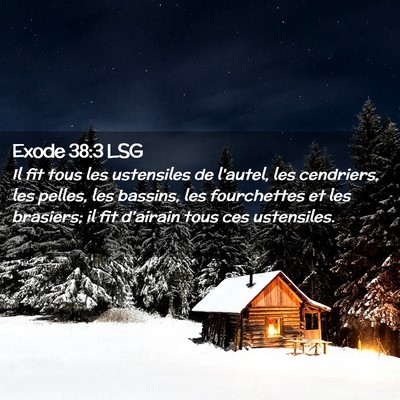 Picture 02 - Exode 38:3 LSG - Il fit tous les ustensiles de l'autel, les - Bible Verse Picture