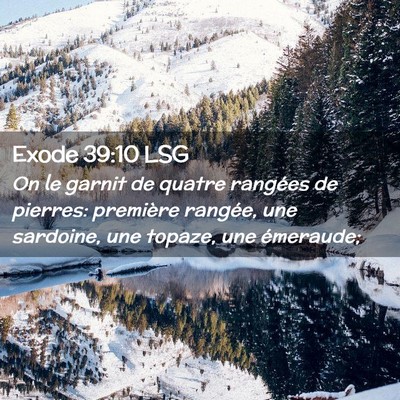 Picture 02 - Exode 39:10 LSG - On le garnit de quatre rangées de pierres: - Bible Verse Picture