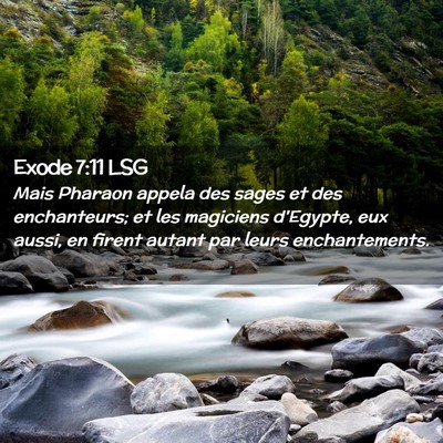 Picture 02 - Exode 7:11 LSG - Mais Pharaon appela des sages et des enchanteurs; - Bible Verse Picture